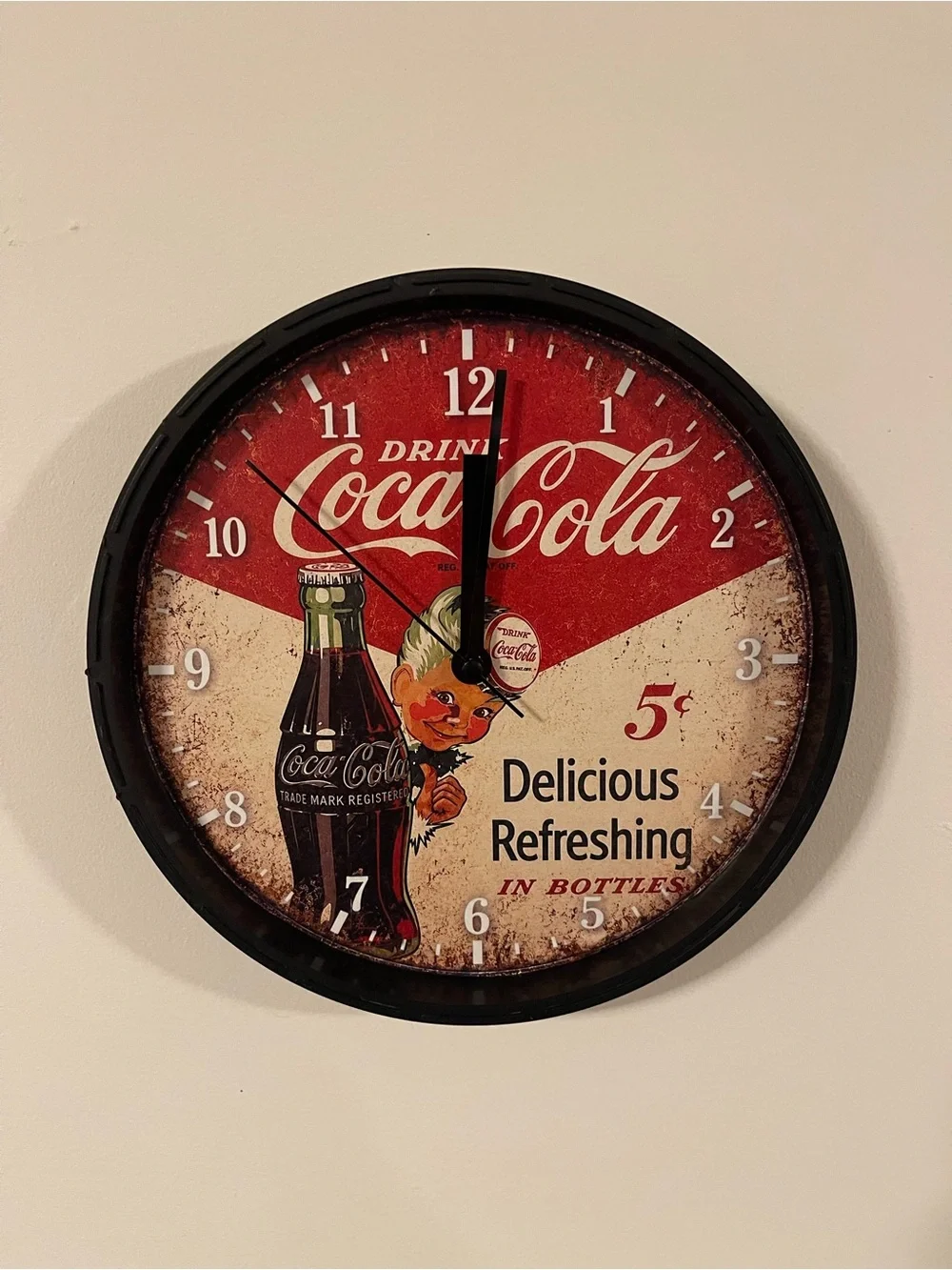 Coca Cola Red and Cream Retro Wall Clock
